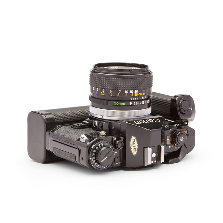 Canon A-1 35mm SLR w/ Canon FD 50mm f1.4 S.S.C & Motor Drive
